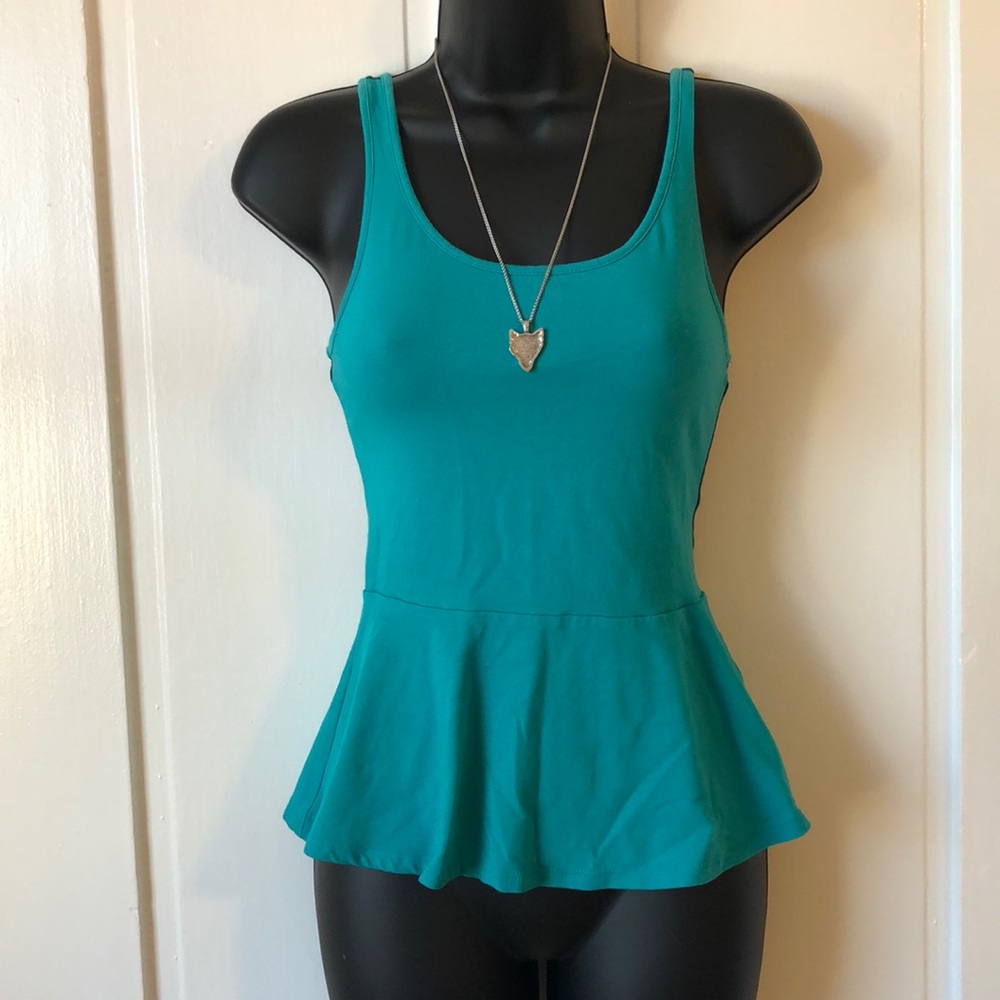 EXPRESS Teal peplum tank!